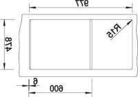 Preview: BLANCO 516027 IDESSA 6 S, Keramik, kristallweiß glänzend, ohne Abl., Becken links